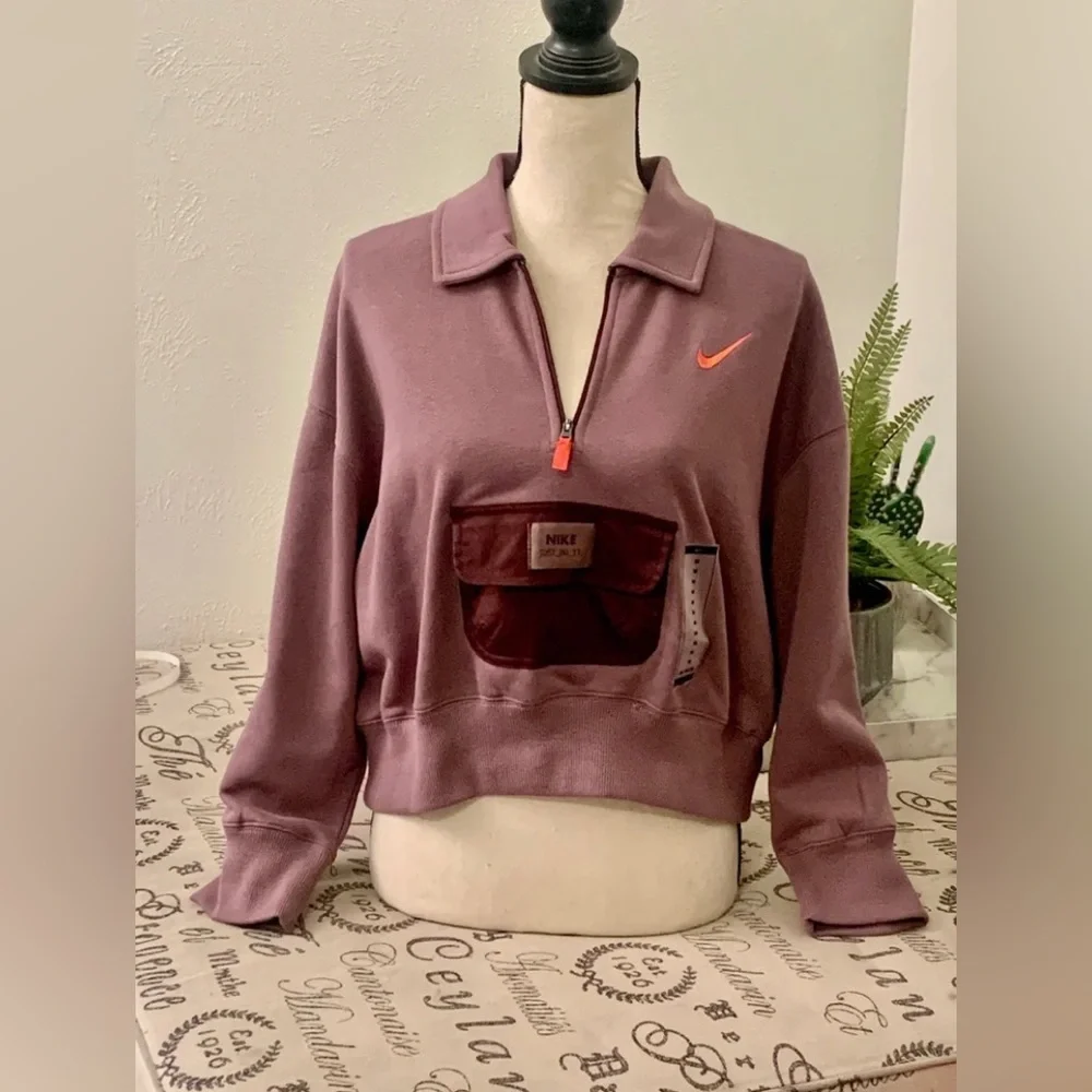 Nike Exclusive Sample With Tag Sportswear front pouch 3/4 zip jacket